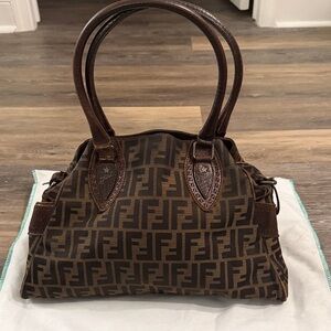 Fendi Chef De Jour Tobacco Zucca Canvas Bag